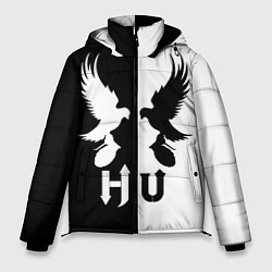 Куртка зимняя мужская HU: Black & White, цвет: 3D-черный