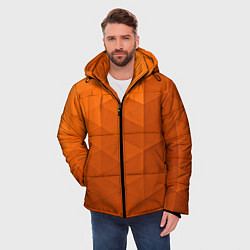 Куртка зимняя мужская Orange abstraction, цвет: 3D-красный — фото 2