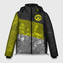 Куртка зимняя мужская BVB FC: Dark polygons, цвет: 3D-черный