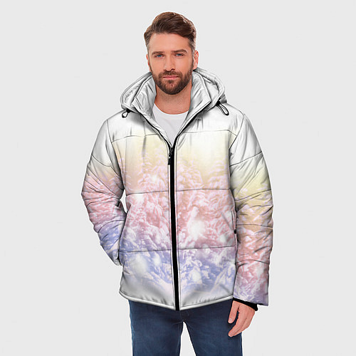 Мужская зимняя куртка Зимний лес / 3D-Светло-серый – фото 3