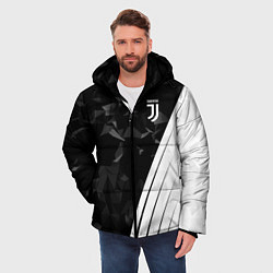 Куртка зимняя мужская FC Juventus: Abstract, цвет: 3D-черный — фото 2