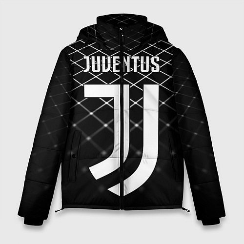 Мужская зимняя куртка FC Juventus: Black Lines / 3D-Красный – фото 1