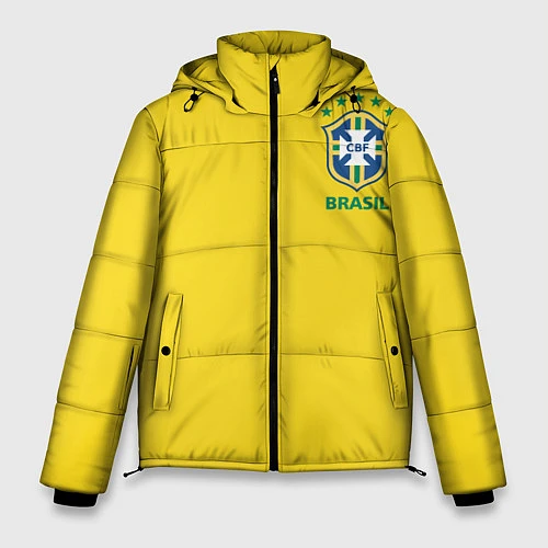 Мужская зимняя куртка Сборная Бразилии / 3D-Черный – фото 1