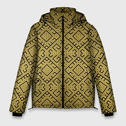Куртка зимняя мужская Обережная вышивка, цвет: 3D-красный