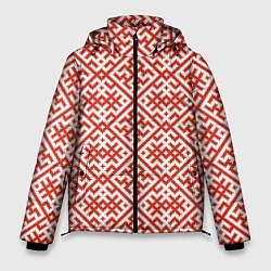 Куртка зимняя мужская Духобор: Обережная вышивка, цвет: 3D-черный