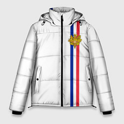 Куртка зимняя мужская Франция: лента с гербом, цвет: 3D-черный