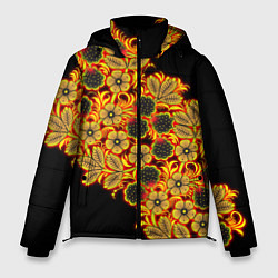 Куртка зимняя мужская Славянская роспись, цвет: 3D-черный