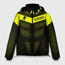 Куртка зимняя мужская CS:GO Yellow Carbon, цвет: 3D-черный