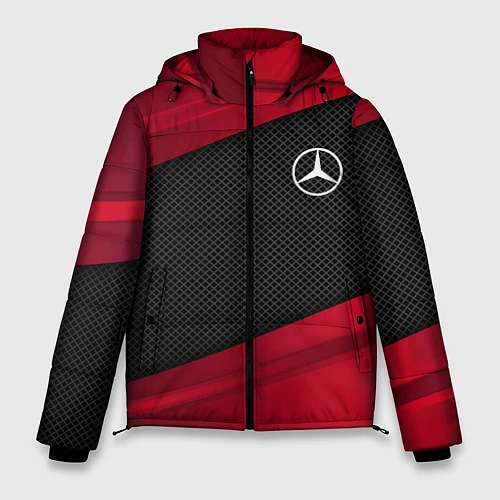 Мужская зимняя куртка Mercedes Benz: Red Sport / 3D-Черный – фото 1