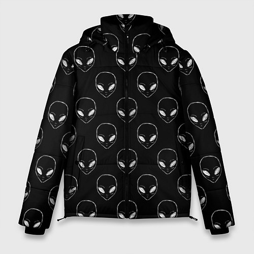 Мужская зимняя куртка Watch Aliens / 3D-Черный – фото 1