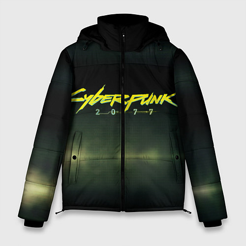 Мужская зимняя куртка Cyberpunk 2077 / 3D-Черный – фото 1