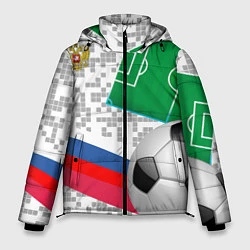Куртка зимняя мужская Русский футбол, цвет: 3D-черный