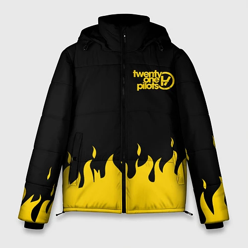 Мужская зимняя куртка 21 Pilots: Yellow Fire / 3D-Светло-серый – фото 1