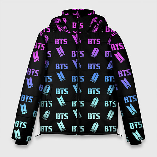 Мужская зимняя куртка BTS: Neon Gradient / 3D-Черный – фото 1