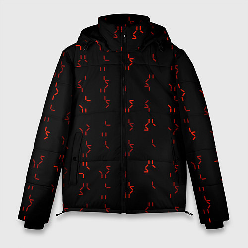 Мужская зимняя куртка Алфавит хищника / 3D-Черный – фото 1