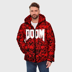Куртка зимняя мужская DOOM: Blooded Skuls, цвет: 3D-красный — фото 2