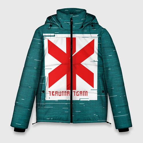 Мужская зимняя куртка Cyberpunk: Trauma Team / 3D-Черный – фото 1