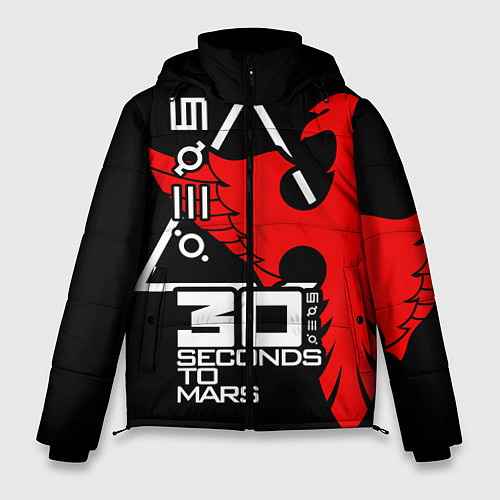 Мужская зимняя куртка 30 Seconds to Mars / 3D-Светло-серый – фото 1