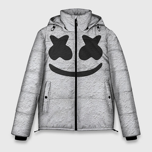 Мужская зимняя куртка Marshmello: Grey Face / 3D-Черный – фото 1