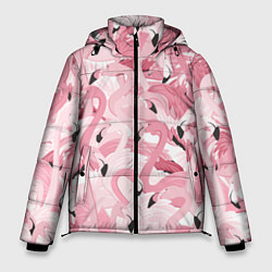 Куртка зимняя мужская Розовый фламинго, цвет: 3D-красный