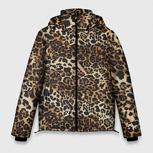 Мужская зимняя куртка Шкура леопарда / 3D-Черный – фото 1