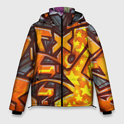 Куртка зимняя мужская Orange Graffiti, цвет: 3D-красный