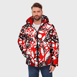 Куртка зимняя мужская Каратэ киокушинкай - эмблемы, цвет: 3D-черный — фото 2