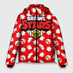 Куртка зимняя мужская Brawl Stars: Red & White, цвет: 3D-черный