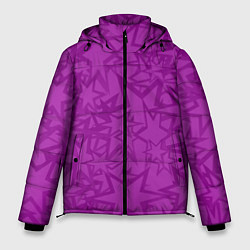 Куртка зимняя мужская Абстракция и звёзды, цвет: 3D-черный