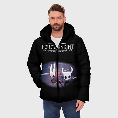 Мужская зимняя куртка Hollow Knight / 3D-Светло-серый – фото 3