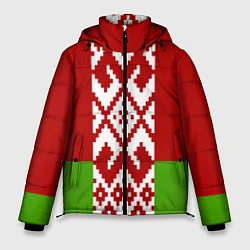 Куртка зимняя мужская Беларусь флаг, цвет: 3D-светло-серый