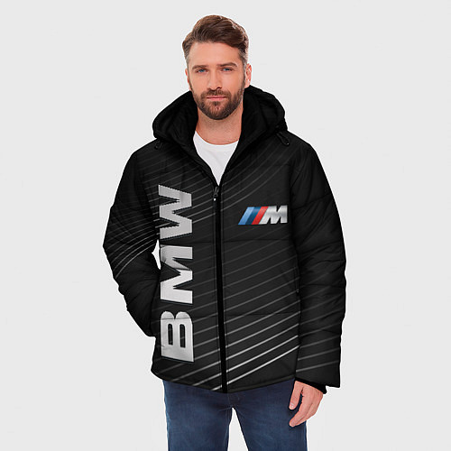 Мужская зимняя куртка BMW / 3D-Светло-серый – фото 3