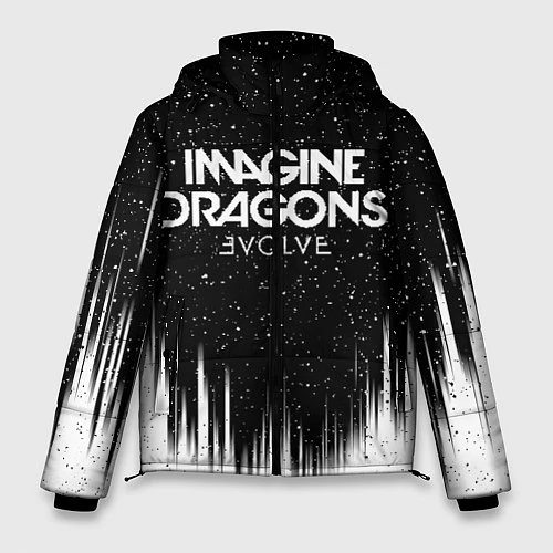 Мужская зимняя куртка IMAGINE DRAGONS / 3D-Черный – фото 1