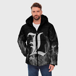 Куртка зимняя мужская L letter flame gray, цвет: 3D-черный — фото 2
