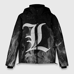 Куртка зимняя мужская L letter flame gray, цвет: 3D-красный