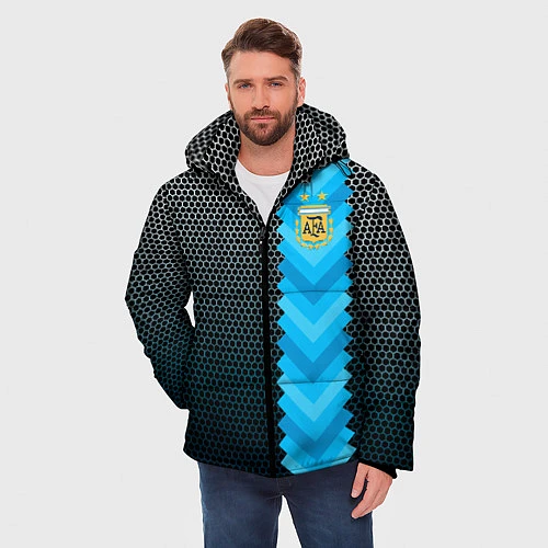 Мужская зимняя куртка Аргентина форма / 3D-Светло-серый – фото 3