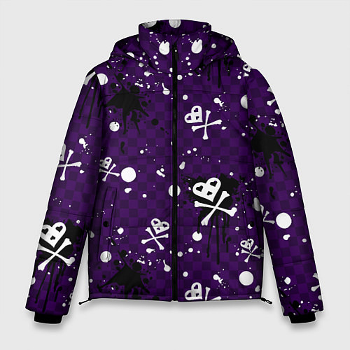 Мужская зимняя куртка Эмо 2007 фиолетовый фон / 3D-Черный – фото 1