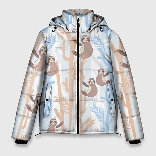 Мужская зимняя куртка Ленивец стайл / 3D-Светло-серый – фото 1
