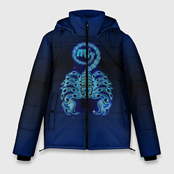 Куртка зимняя мужская Знаки Зодиака Скорпион, цвет: 3D-черный
