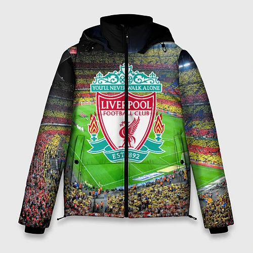 Мужская зимняя куртка FC Liverpool / 3D-Черный – фото 1