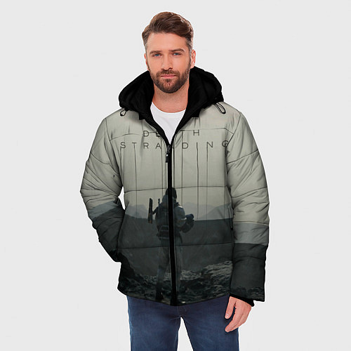 Мужская зимняя куртка Death stranding / 3D-Светло-серый – фото 3