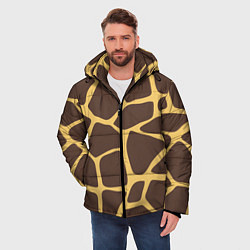 Куртка зимняя мужская Окрас жирафа, цвет: 3D-красный — фото 2