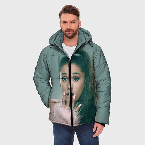 Мужская зимняя куртка Ariana Grande Ариана Гранде / 3D-Светло-серый – фото 3