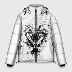 Куртка зимняя мужская Лев, цвет: 3D-черный