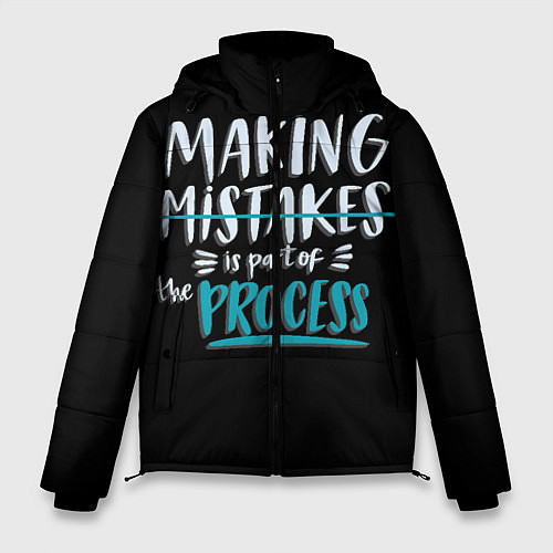 Мужская зимняя куртка Ошибки - часть прогресса / 3D-Черный – фото 1