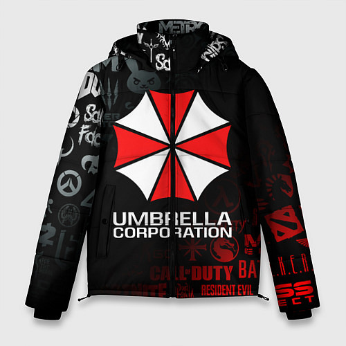 Мужская зимняя куртка RESIDENT EVIL UMBRELLA CORP / 3D-Светло-серый – фото 1