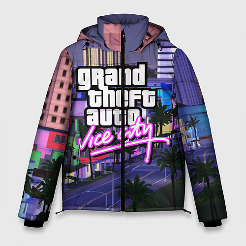 Мужская зимняя куртка Grand Theft Auto Vice City / 3D-Красный – фото 1