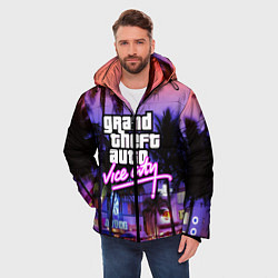 Куртка зимняя мужская Grand Theft Auto Vice City, цвет: 3D-черный — фото 2