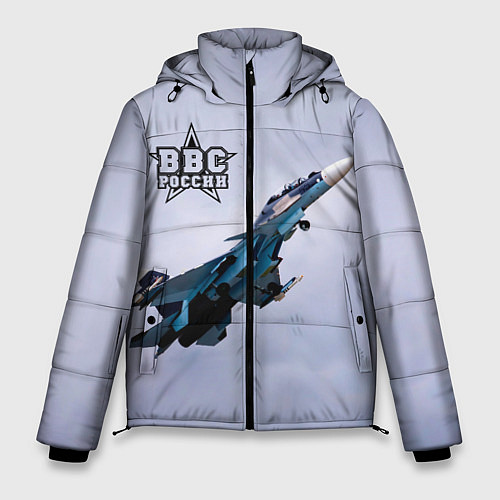 Мужская зимняя куртка ВВС России / 3D-Черный – фото 1
