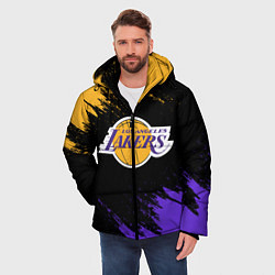 Куртка зимняя мужская LA LAKERS, цвет: 3D-черный — фото 2